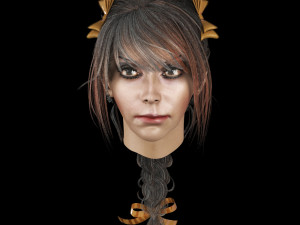 set woman hairstyle 5 types 3Dモデル