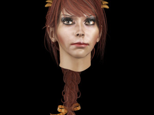 set woman hairstyle 5 types 3Dモデル