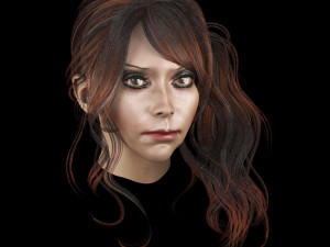 set woman hairstyle 5 types 3Dモデル