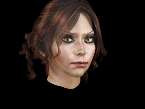 set woman hairstyle 5 types 3Dモデル