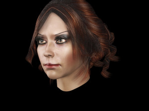 set woman hairstyle 5 types 3Dモデル