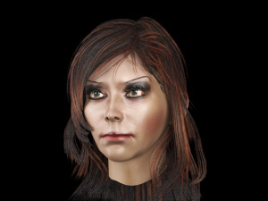 set woman hairstyle 5 types 3Dモデル