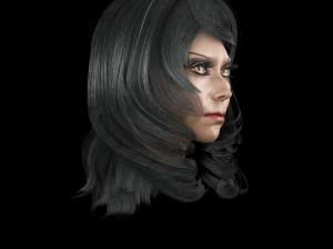 set woman hairstyle 5 types 3Dモデル
