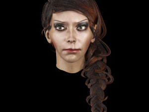 set woman hairstyle 5 types 3Dモデル