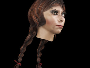 set woman hairstyle 5 types 3Dモデル