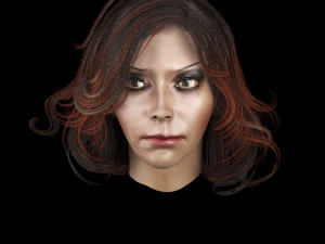 set woman hairstyle 5 types 3Dモデル
