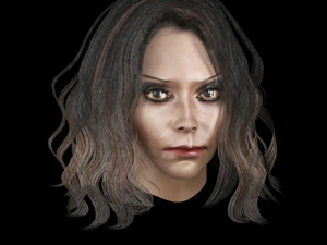 set woman hairstyle 5 types 3D Model