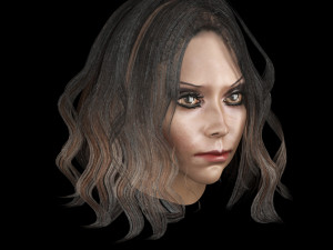set woman hairstyle 5 types 3Dモデル