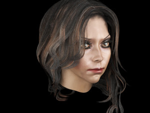 set woman hairstyle 5 types 3Dモデル