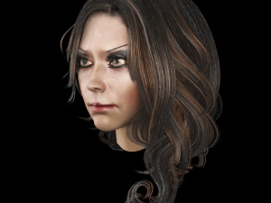 set woman hairstyle 5 types 3Dモデル
