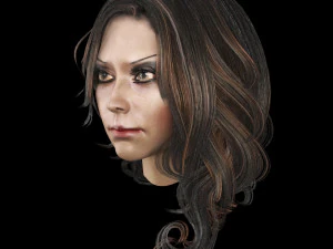set woman hairstyle 5 types 3D Model