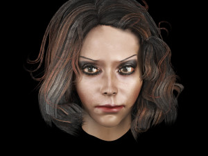 set woman hairstyle 5 types 3Dモデル
