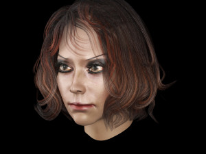 set woman hairstyle 5 types 3Dモデル
