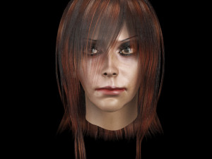 set woman hairstyle 5 types 3Dモデル