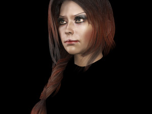 set woman hairstyle 5 types 3Dモデル