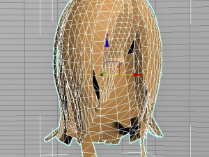 set woman hairstyle 5 types 3Dモデル