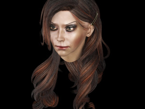set woman hairstyle 5 types 3Dモデル