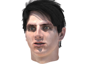 set male hairstyle 5 types Modelo 3D