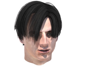set male hairstyle 5 types Modelo 3D