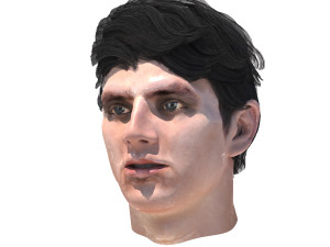set male hairstyle 5 types Modelo 3D