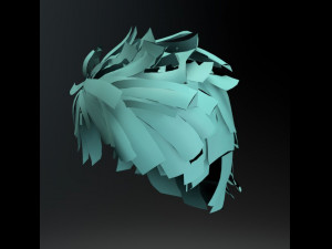 set male hairstyle 5 types Modelo 3D