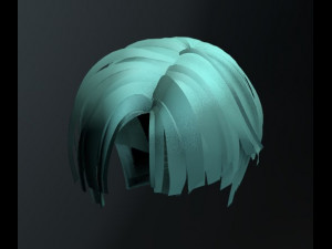 set male hairstyle 5 types Modelo 3D