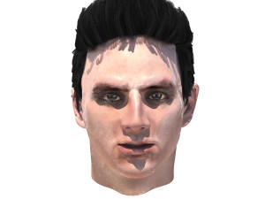 set male hairstyle 5 types 3D Model