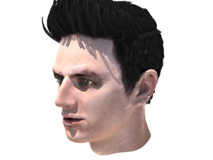 set male hairstyle 5 types 3D Model