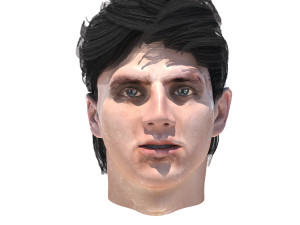 set male hairstyle 5 types 3D Model