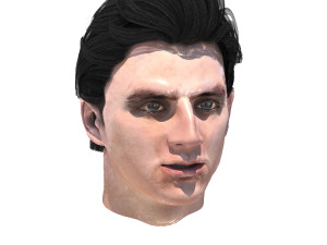 set male hairstyle 5 types 3D Model