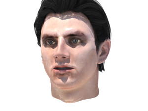 set male hairstyle 5 types 3D Model