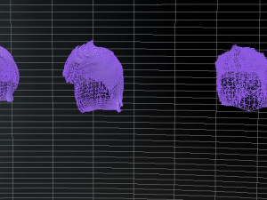 set male hairstyle 5 types 3D Model