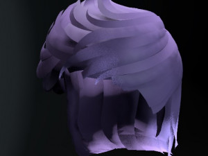 set male hairstyle 5 types 3D Model