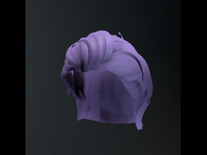 set male hairstyle 5 types 3D Model