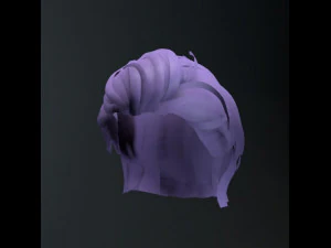 set male hairstyle 5 types 3D Model