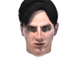 set male hairstyle 5 types 3D Model