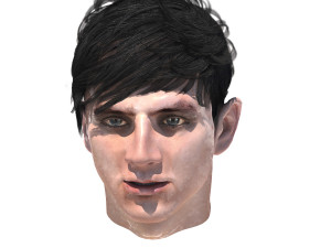 set male hairstyle 5 types 3D Model