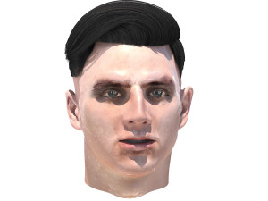set male hairstyle 5 types 3D Model