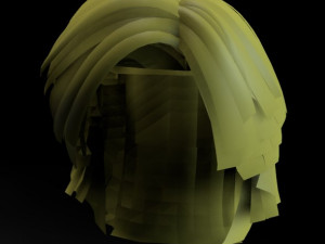 set male hairstyle 5 types 3D Model