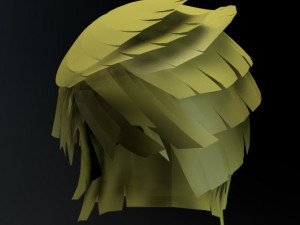 set male hairstyle 5 types 3D Model