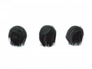 set male hairstyle 5 types 3D Модель