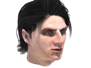 set male hairstyle 5 types 3D Модель
