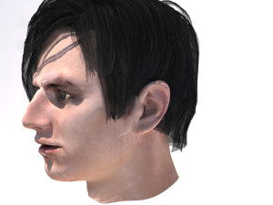 set male hairstyle 5 types 3D Модель