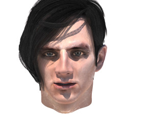 set male hairstyle 5 types 3D Модель