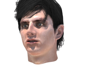set male hairstyle 5 types 3D Модель