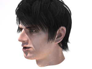 set male hairstyle 5 types 3D Модель