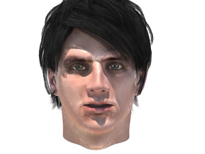 set male hairstyle 5 types 3D Модель