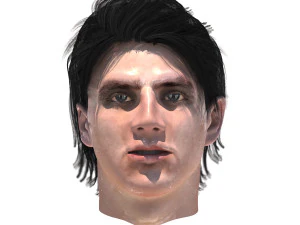 set male hairstyle 5 types 3D Model