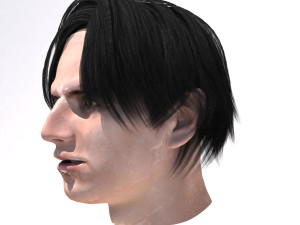 set male hairstyle 5 types 3D Модель