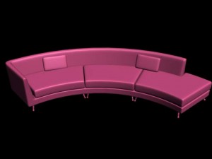 girl and sofa 3D Model